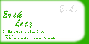 erik letz business card
